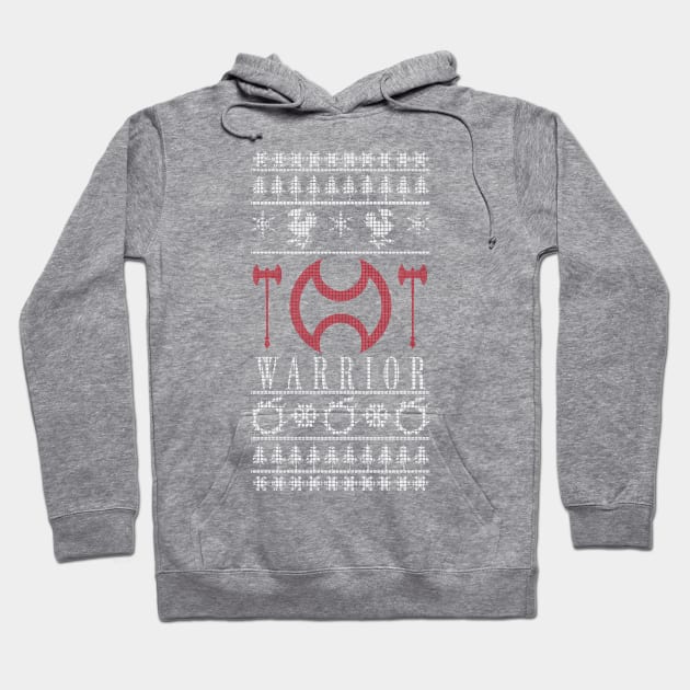 Final Fantasy XIV Warrior Ugly Christmas Sweater Hoodie by TionneDawnstar
